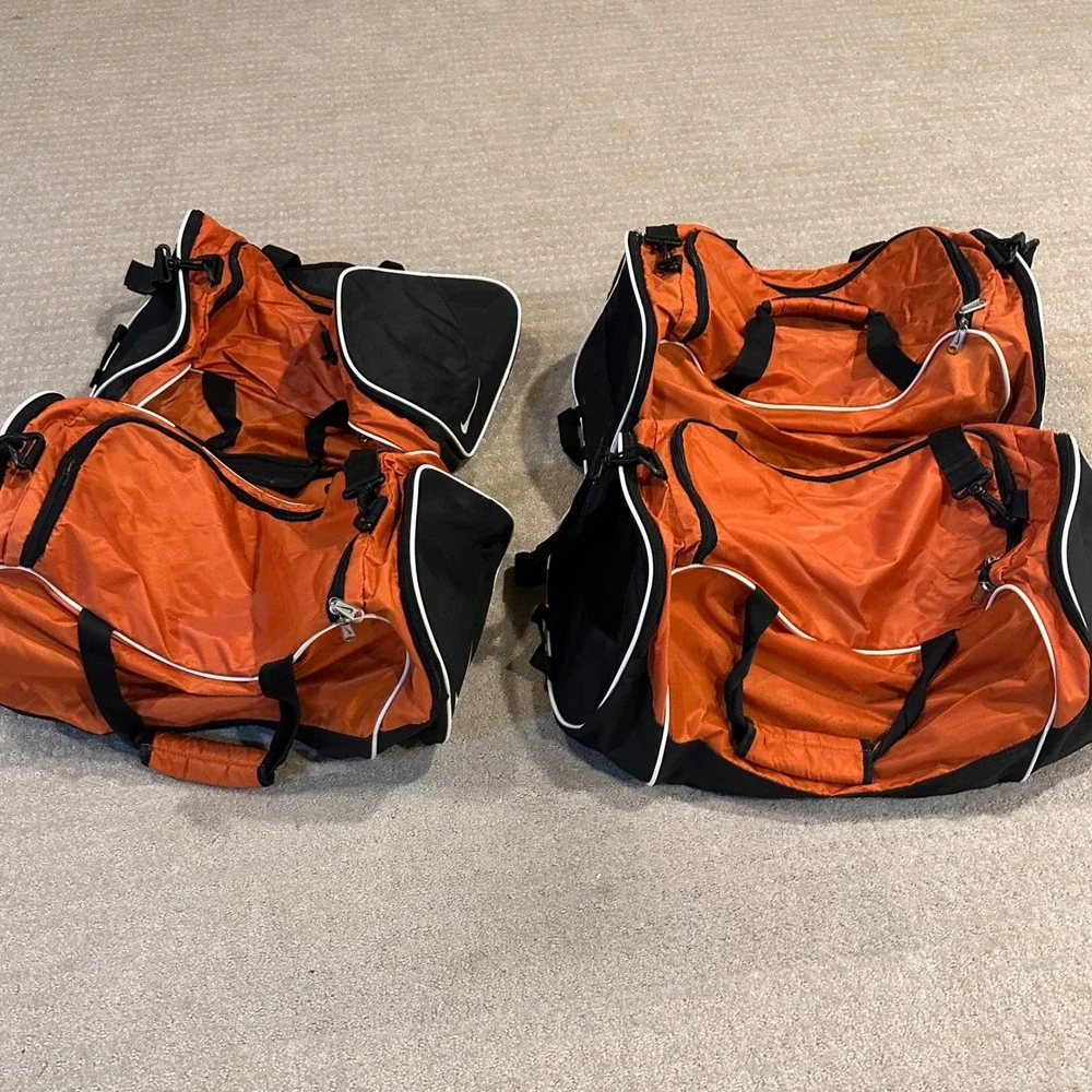 Nike Team Training Duffel Bag Orange Black Gym lot of 4